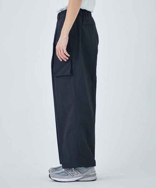 CITY TOKYO（シティトウキョウ）の「SYNTHETICスーパーワイドスラックス（スラックス・メンズ・ブラック/カーキ・1/2）」の5枚目の写真