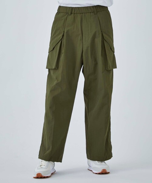 CITY TOKYO（シティトウキョウ）の「SYNTHETICスーパーワイドスラックス（スラックス・メンズ・ブラック/カーキ・1/2）」の14枚目の写真