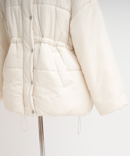 one after another NICE CLAUP(ワンアフターアナザーナイスクラップ)の「【フードの取り外し可能】マルチウェイロングダウンコート(ダウンジャケット/コート・レディース・ブラック/オフホワイト・FREE)」の11枚目の写真