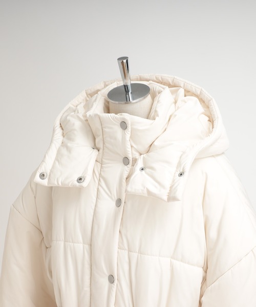 one after another NICE CLAUP(ワンアフターアナザーナイスクラップ)の「【フードの取り外し可能】マルチウェイロングダウンコート(ダウンジャケット/コート・レディース・ブラック/オフホワイト・FREE)」の17枚目の写真