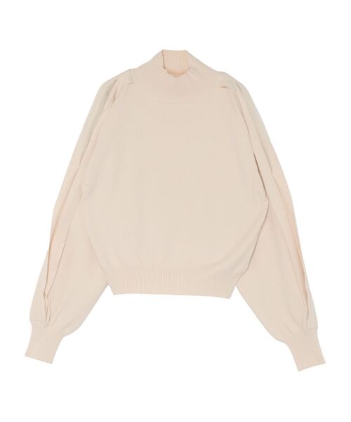 LAGUNAMOON(ラグナムーン)の「ショルダーチュールニットプルオーバー(ニット/セーター・レディース・モカ/ブラック/ホワイト・FREE)」の2枚目の写真