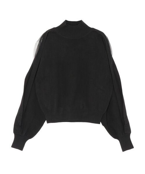 LAGUNAMOON(ラグナムーン)の「ショルダーチュールニットプルオーバー(ニット/セーター・レディース・モカ/ブラック/ホワイト・FREE)」の20枚目の写真