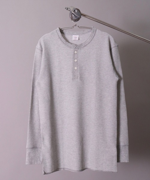 JEMORGAN(ジェーイーモーガン)の「(LK)【JEMORGAN】【パックT】ワッフル ヘンリーネック 長袖 Tシャツ(Tシャツ/カットソー・メンズ・ホワイト/ブラック/杢グレー/ナチュラル・MEDIUM/LARGE/X-LARGE)」の7枚目の写真