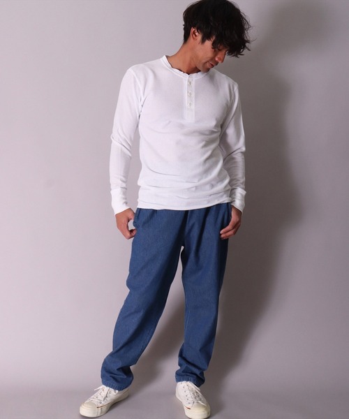 JEMORGAN(ジェーイーモーガン)の「(LK)【JEMORGAN】【パックT】ワッフル ヘンリーネック 長袖 Tシャツ(Tシャツ/カットソー・メンズ・ホワイト/ブラック/杢グレー/ナチュラル・MEDIUM/LARGE/X-LARGE)」の9枚目の写真