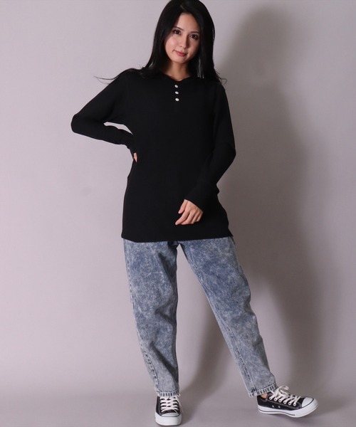 JEMORGAN(ジェーイーモーガン)の「(LK)【JEMORGAN】【パックT】ワッフル ヘンリーネック 長袖 Tシャツ(Tシャツ/カットソー・メンズ・ホワイト/ブラック/杢グレー/ナチュラル・MEDIUM/LARGE/X-LARGE)」の11枚目の写真