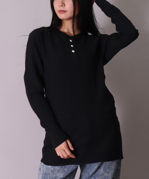 JEMORGAN(ジェーイーモーガン)の「(LK)【JEMORGAN】【パックT】ワッフル ヘンリーネック 長袖 Tシャツ(Tシャツ/カットソー・メンズ・ホワイト/ブラック/杢グレー/ナチュラル・MEDIUM/LARGE/X-LARGE)」の12枚目の写真