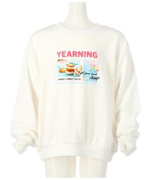 フォトプリント裏毛トレーナー