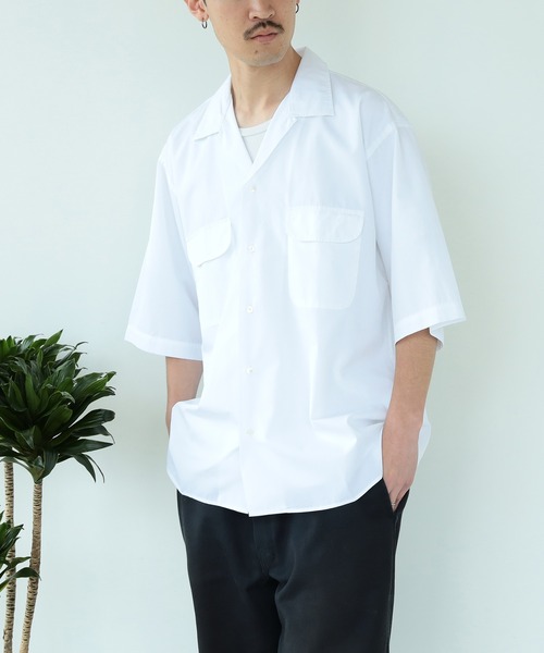 BEAMS LIGHTS（ビームスライツ）の「BEAMS LIGHTS / トーマスメイソン 半袖 オープンカラー シャツ（シャツ/ブラウス・メンズ・ホワイト/ネイビー・1/2/3/4）」の17枚目の写真