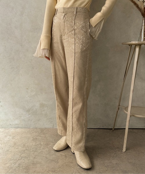apres jour clair（アプレジュールクレア）の「【apres jour clair】ジャガードパンツ【ZOZOTOWN限定アイテム】（その他パンツ・レディース・ブラウン系その他/ベージュ・SMALL/X-LARGE/MEDIUM）」の7枚目の写真