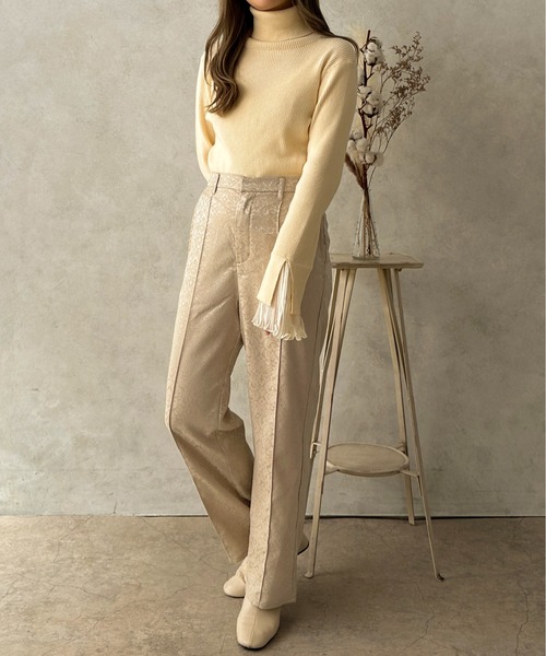apres jour clair（アプレジュールクレア）の「【apres jour clair】ジャガードパンツ【ZOZOTOWN限定アイテム】（その他パンツ・レディース・ブラウン系その他/ベージュ・SMALL/X-LARGE/MEDIUM）」の13枚目の写真