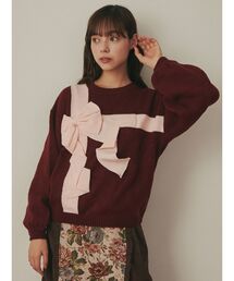 プレゼントリボンニット