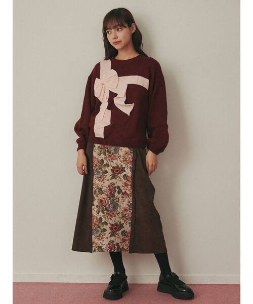 merry jenny(メリージェニー)の「プレゼントリボンニット(ニット/セーター・レディース・アイボリー/ボルドー・FREE)」の17枚目の写真