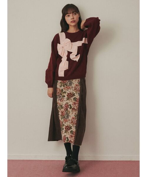 merry jenny(メリージェニー)の「プレゼントリボンニット(ニット/セーター・レディース・アイボリー/ボルドー・FREE)」の20枚目の写真