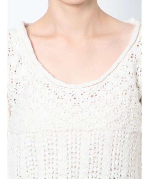 merry jenny（メリージェニー）の「crochetフレアスリーブニットtops（ニット/セーター・レディース・アイボリー/ブラック・FREE）」の22枚目の写真