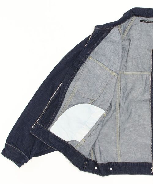 【16SS my beautiful landlet ブリーチデニムコート】 my beautiful landlet ステンカラーコート コート 「my landlet