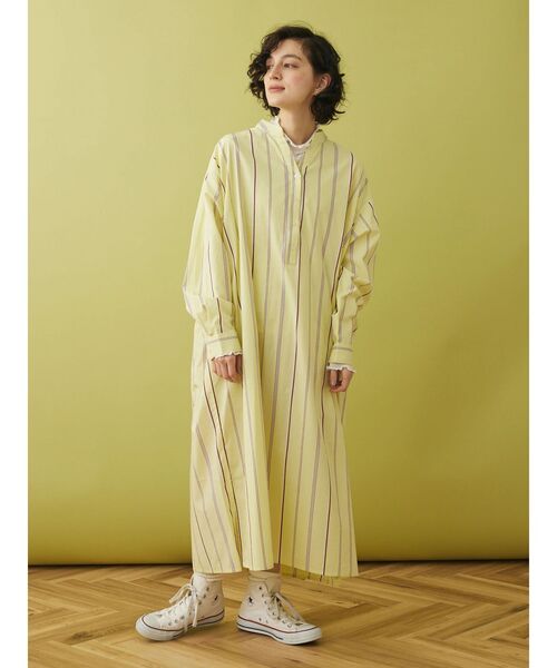 CRAFT STANDARD BOUTIQUE(クラフトスタンダードブティック)の「スキッパーワンピース(ワンピース・レディース・グレー系その他2/サックスブルー系3/ブルー系その他6/オフホワイト/イエロー系その他2・FREE)」の6枚目の写真