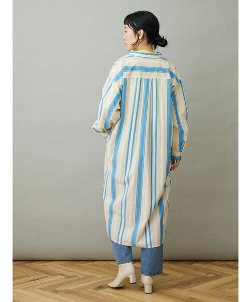 CRAFT STANDARD BOUTIQUE(クラフトスタンダードブティック)の「スキッパーワンピース(ワンピース・レディース・グレー系その他2/サックスブルー系3/ブルー系その他6/オフホワイト/イエロー系その他2・FREE)」の10枚目の写真