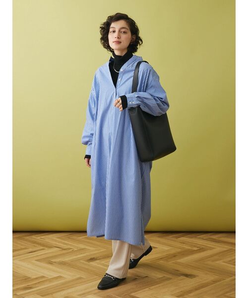 CRAFT STANDARD BOUTIQUE(クラフトスタンダードブティック)の「スキッパーワンピース(ワンピース・レディース・グレー系その他2/サックスブルー系3/ブルー系その他6/オフホワイト/イエロー系その他2・FREE)」の16枚目の写真