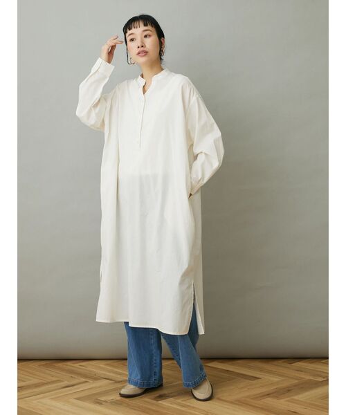 CRAFT STANDARD BOUTIQUE(クラフトスタンダードブティック)の「スキッパーワンピース(ワンピース・レディース・グレー系その他2/サックスブルー系3/ブルー系その他6/オフホワイト/イエロー系その他2・FREE)」の22枚目の写真