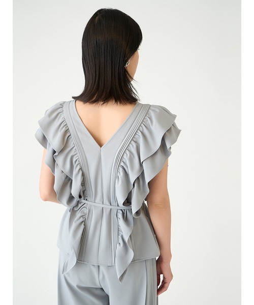 SNIDEL(スナイデル)の「ボリュームラッフルフリルブラウス(シャツ/ブラウス・レディース・ミント/ブラック/アイボリー・FREE)」の8枚目の写真