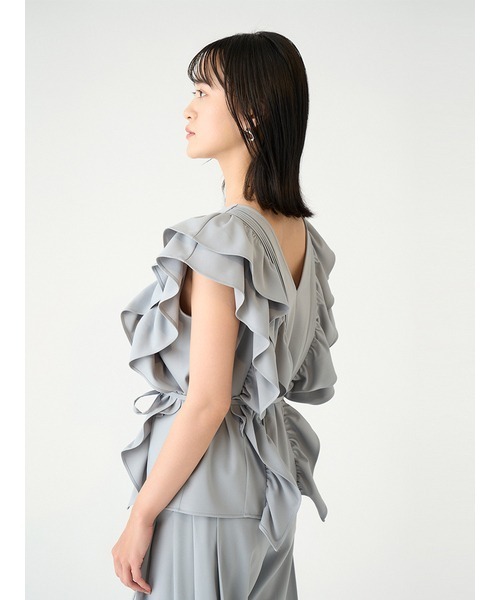 スナイデル♡ボリュームラッフルフリルブラウス♡ SNIDEL（スナイデル）の「ボリュームラッフルフリルブラウス