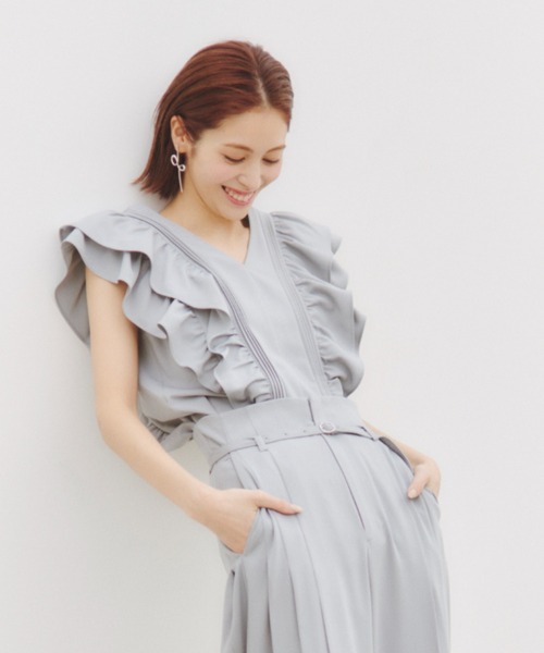 スナイデル♡ボリュームラッフルフリルブラウス♡ SNIDEL（スナイデル）の「ボリュームラッフルフリルブラウス
