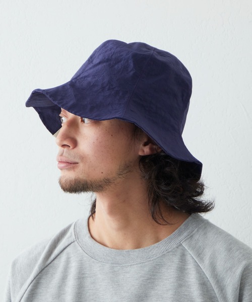 CIAOPANIC TYPY(チャオパニックティピー)の「□ワッシャーナイロンチューリップハット(ハット・メンズ・ブルー/ベージュ/ブラック・ONE SIZE)」の4枚目の写真
