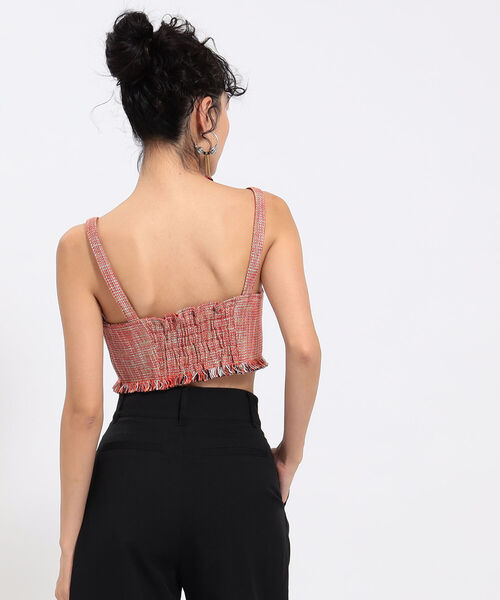 Ray BEAMS（レイビームス）の「Ray BEAMS / ツイード ビスチェ（キャミソール・レディース・レッド/グリーン・0/1）」の14枚目の写真