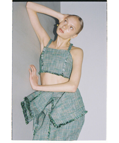 Ray BEAMS（レイビームス）の「Ray BEAMS / ツイード ビスチェ（キャミソール・レディース・レッド/グリーン・0/1）」の12枚目の写真