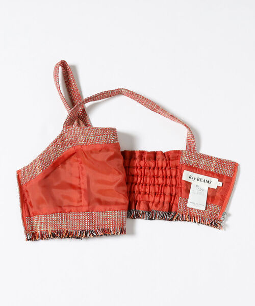 Ray BEAMS（レイビームス）の「Ray BEAMS / ツイード ビスチェ（キャミソール・レディース・レッド/グリーン・0/1）」の8枚目の写真