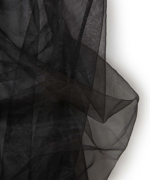 ADAM ET ROPE'（アダムエロペ）の「【サステナブル】ドロストリングチュールドレス（ワンピース・レディース・ブラック/ミント・FREE）」の21枚目の写真