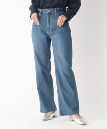 OPAQUE.CLIP | 【C】コットン混デニム ストレートカットオフパンツ(デニムパンツ)