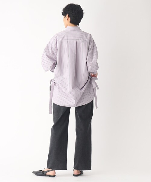 OPAQUE.CLIP（オペークドットクリップ）の「◆コットン混デニム ストレートカットオフパンツ（デニムパンツ・レディース・ブルー/チャコールグレー/ダークネイビー・38/36）」の18枚目の写真