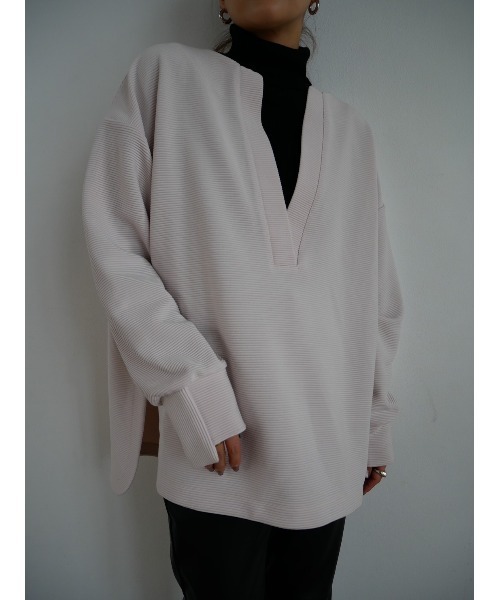 TRUNC（トランクエイティーエイト）の「Ripple Keyneck Pullover（その他トップス・レディース・ブラック/アイボリー・FREE）」の9枚目の写真