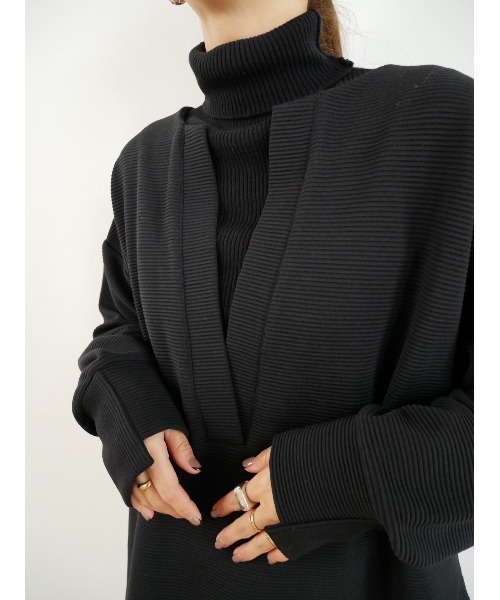 TRUNC（トランクエイティーエイト）の「Ripple Keyneck Pullover（その他トップス・レディース・ブラック/アイボリー・FREE）」の15枚目の写真