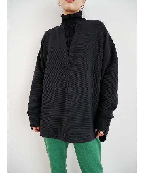 TRUNC（トランクエイティーエイト）の「Ripple Keyneck Pullover（その他トップス・レディース・ブラック/アイボリー・FREE）」の16枚目の写真