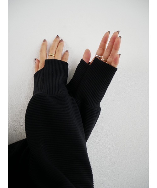 TRUNC（トランクエイティーエイト）の「Ripple Keyneck Pullover（その他トップス・レディース・ブラック/アイボリー・FREE）」の18枚目の写真