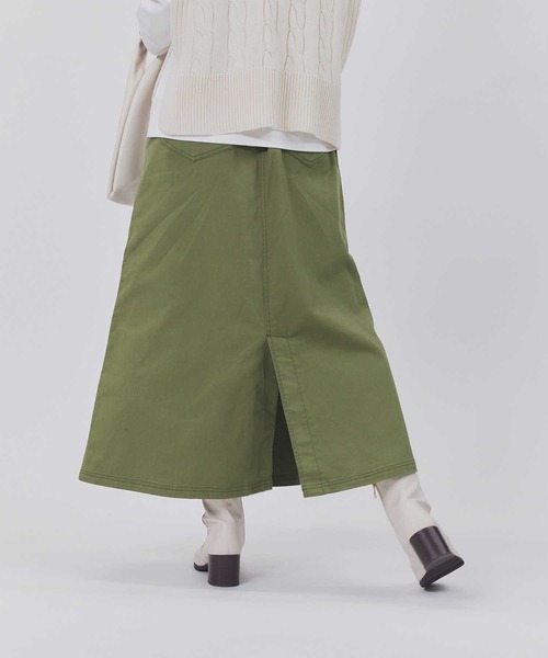BACK NUMBER（バックナンバー）の「【BACK NUMBER】ベイカースカート（スカート・レディース・カーキブラウン/ベージュ・M/L）」の4枚目の写真