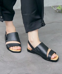 【WEB限定】【3E】カラーコンビフラットサンダル