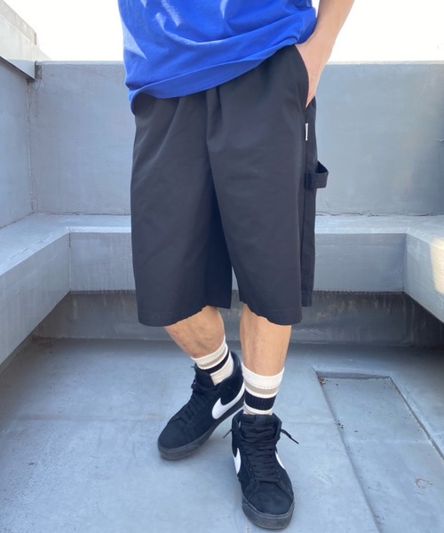 ELEMENT（エレメント）の「ELEMENT/エレメント ペインターハーフパンツ オーバーサイズ/ワイドショーツ 無地  SHOD SHORTS W_9  BD021-614（その他パンツ・メンズ・ネイビー/ベージュ/ブラック×ブラック・M/L/XL）」の7枚目の写真