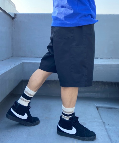 ELEMENT（エレメント）の「ELEMENT/エレメント ペインターハーフパンツ オーバーサイズ/ワイドショーツ 無地  SHOD SHORTS W_9  BD021-614（その他パンツ・メンズ・ネイビー/ベージュ/ブラック×ブラック・M/L/XL）」の9枚目の写真