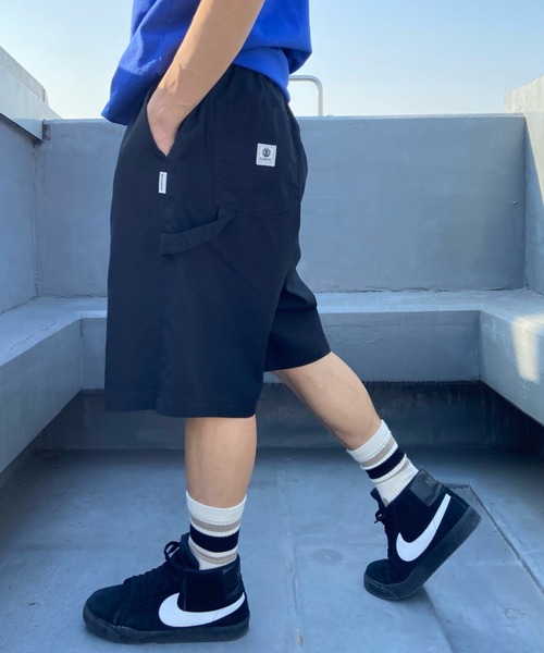 ELEMENT（エレメント）の「ELEMENT/エレメント ペインターハーフパンツ オーバーサイズ/ワイドショーツ 無地  SHOD SHORTS W_9  BD021-614（その他パンツ・メンズ・ネイビー/ベージュ/ブラック×ブラック・M/L/XL）」の11枚目の写真