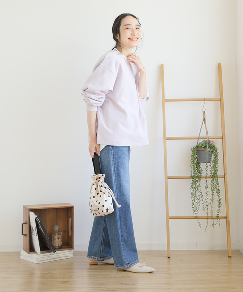 【スウェット+インナーの2点SET】ヘビーウェイトコットンオーバーサイズスウェット