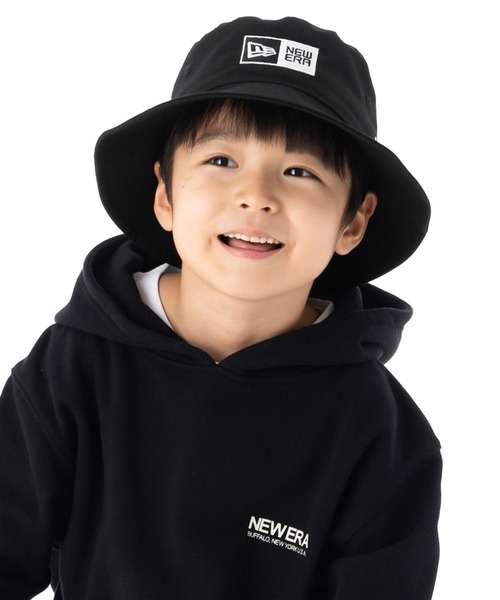 NEW ERA（ニューエラ）の「ニューエラキッズ バケットハット ボックスロゴ ONSPOTZ別注（ハット・キッズ・ブラック/ベージュ・S/M/L/XL/M/L）」の4枚目の写真