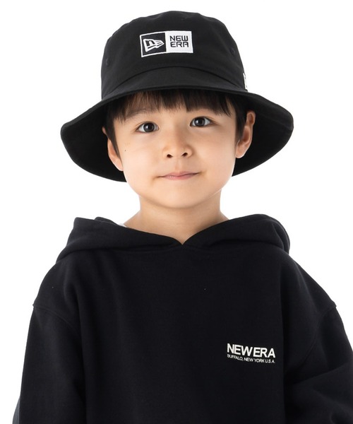 NEW ERA（ニューエラ）の「ニューエラキッズ バケットハット ボックスロゴ ONSPOTZ別注（ハット・キッズ・ブラック/ベージュ・S/M/L/XL/M/L）」の3枚目の写真