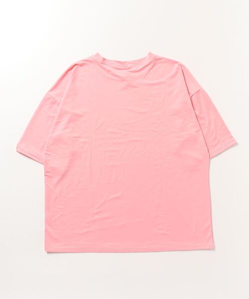ARCADE(アーケード)の「ビッグシルエット ロゴ Tシャツ 半袖 レトロスタイル -ARCADE Limited Line-(Tシャツ/カットソー・レディース・チャコール/ホワイト/ピンク/チャコールグレー/アイボリー・FREE)」の6枚目の写真