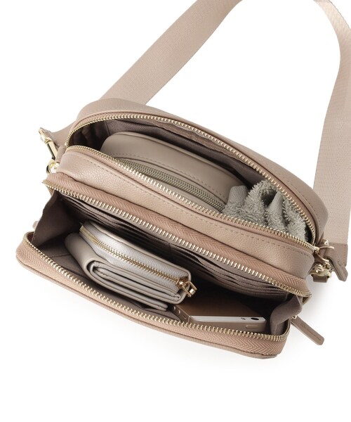 UNTITLED(アンタイトル)の「◆2wayマルチポシェット(ショルダーバッグ・レディース・ブラック/アイボリー/サンドベージュ・99)」の14枚目の写真