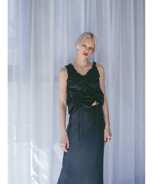 marte sahara gather shirring top