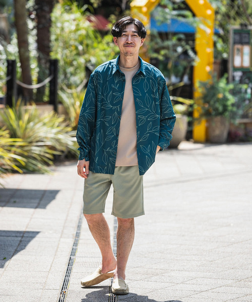 ITEMS URBANRESEARCH(アイテムズ アーバンリサーチ)の「リーフプリント ロングスリーブシャツ(シャツ/ブラウス・メンズ・グリーン/ベージュ/ネイビー・MEDIUM/LARGE)」の12枚目の写真