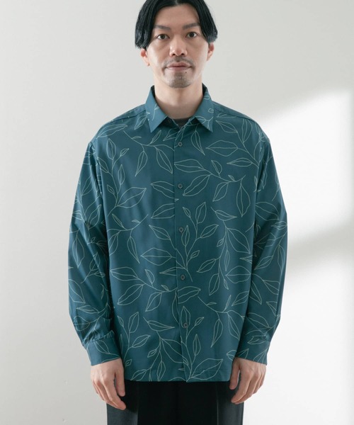 ITEMS URBANRESEARCH(アイテムズ アーバンリサーチ)の「リーフプリント ロングスリーブシャツ(シャツ/ブラウス・メンズ・グリーン/ベージュ/ネイビー・MEDIUM/LARGE)」の17枚目の写真